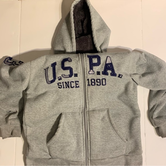 U.S. Polo Assn. Boys Fur-Lined Windbreaker Jacket, Sizes 14-16 - Picture 1 of 6